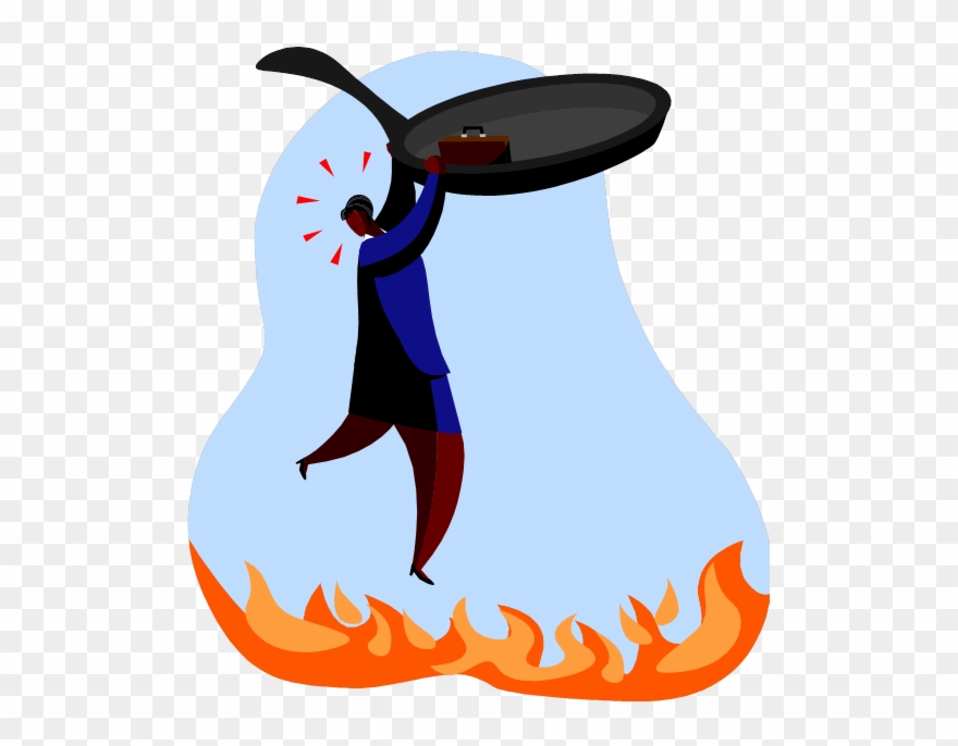 Out Of The Frying Pan Into The Fire Clipart
