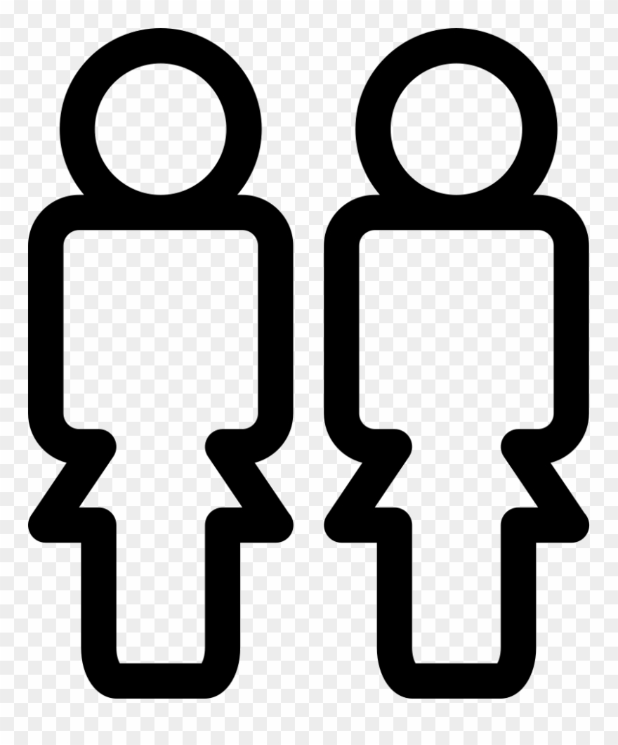 Two Women Toilet Sign Comments Clipart