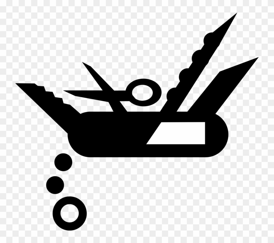 Vector Illustration Of Multi-tool Jackknife Utility Clipart