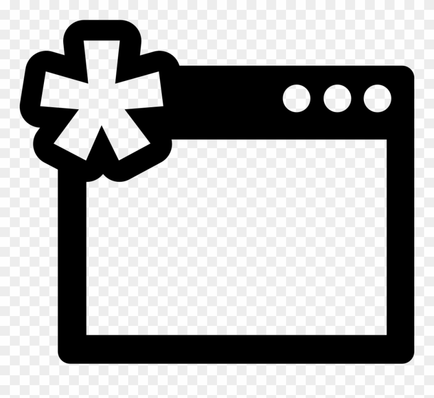 Window With Asterisk Comments Clipart