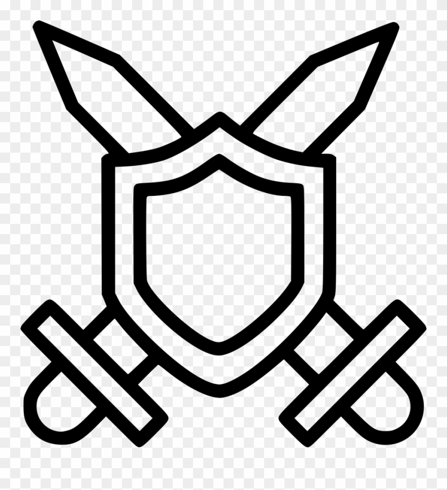 Swords Crossed Shield Comments Clipart