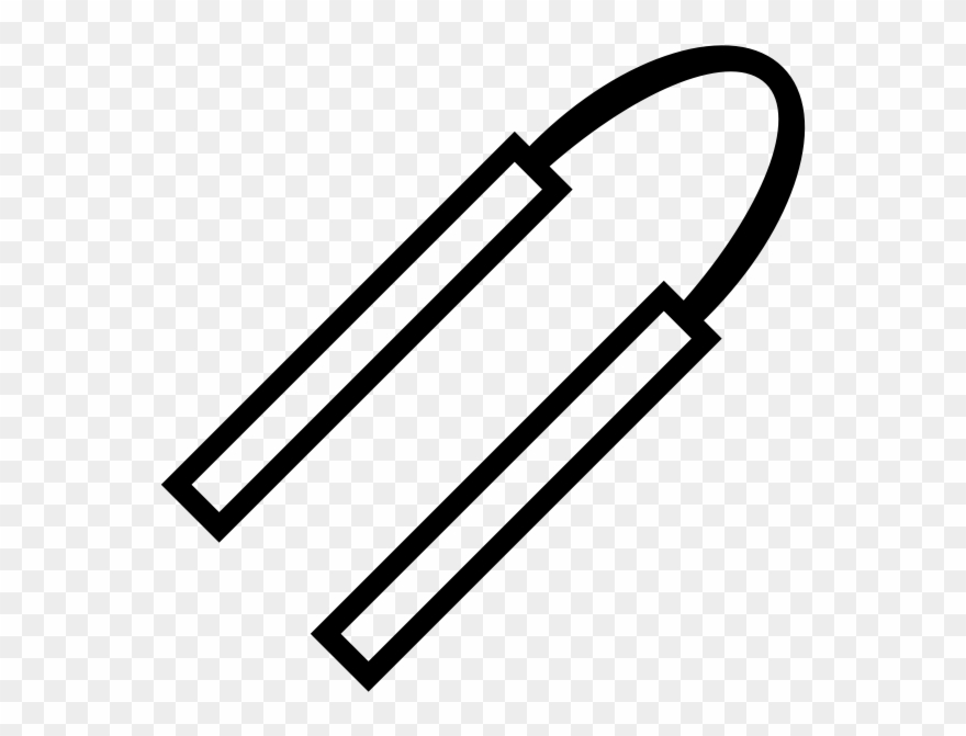 Nunchucks Rubber Stamp Clipart