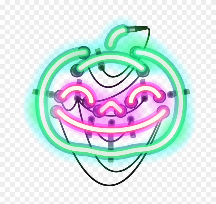 Green Pumpkin Smiley Watercolor Hand Painted Transparent Clipart