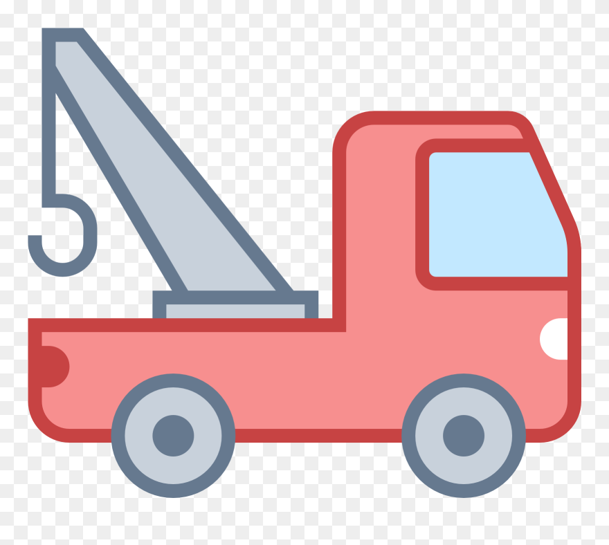 A Tow Truck, Four Wheels A Front Section That Seats Clipart