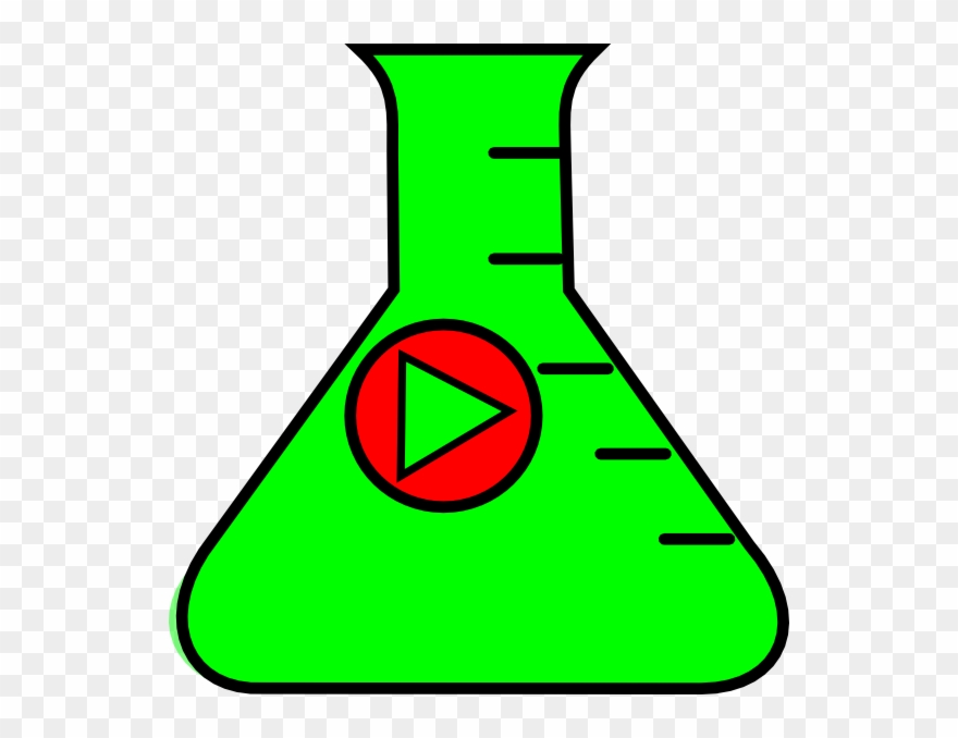 Flask Erlenmeyer Start Green Clip Art At Clker Com - Png Download
