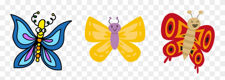 Butterfly Cartoon Clip Art Transprent - Png Download