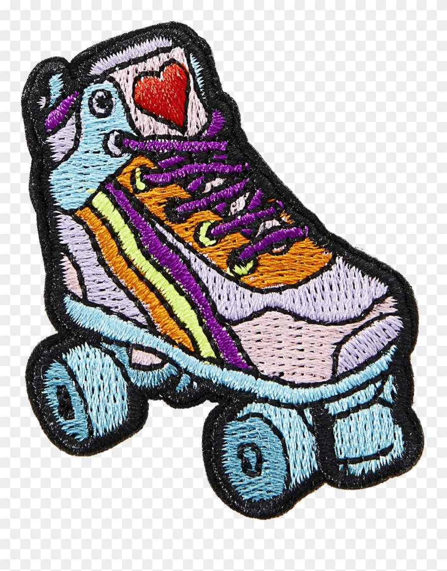 Rollerskate Sticker Patch Clipart