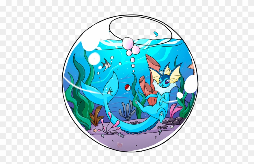 Vaporeon Terrarium Clipart