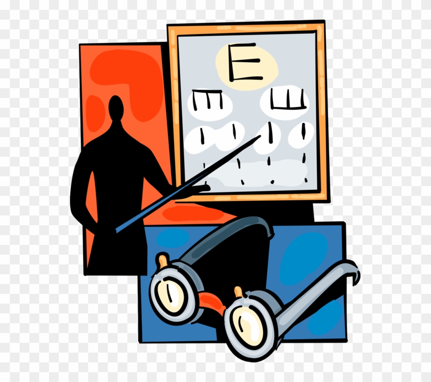 Vector Illustration Of Ophthalmologist Optician Eye Clipart