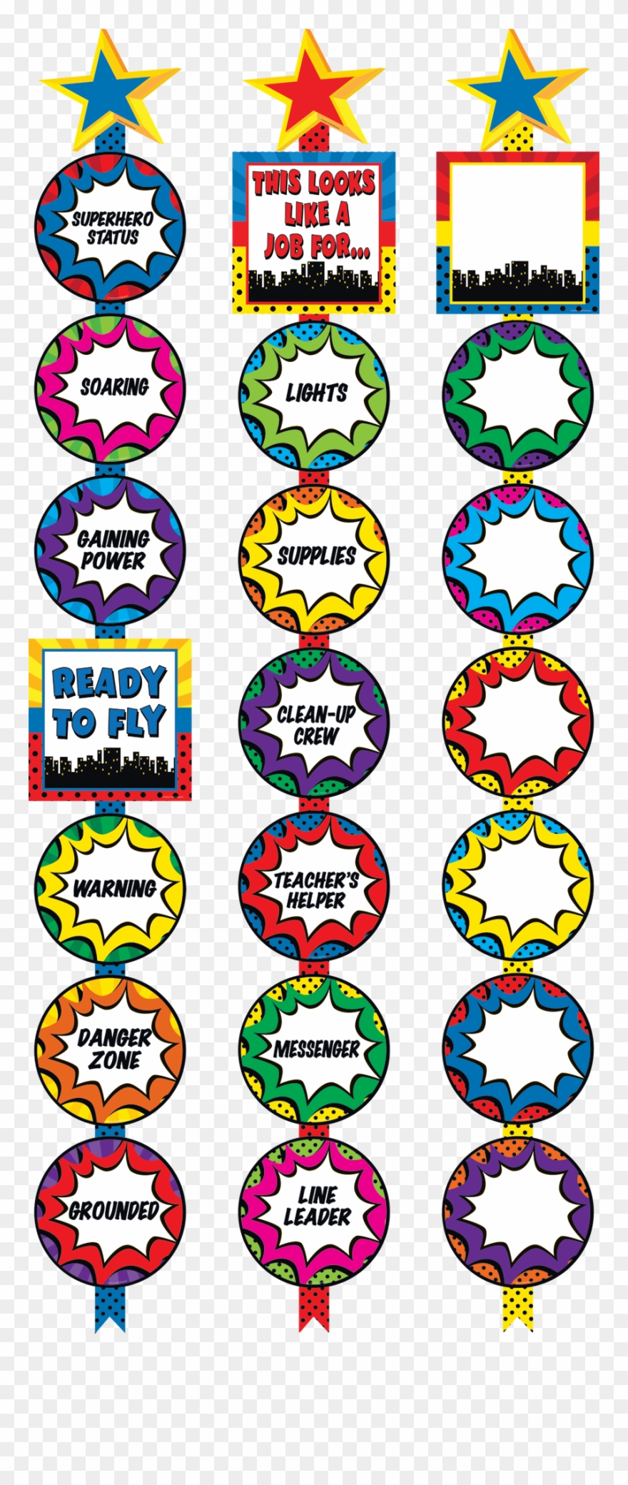 Superhero Ready Reminders Clipart