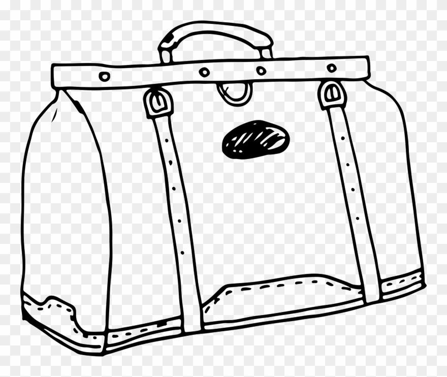 Exploring Bag Rubber Stamp Clipart