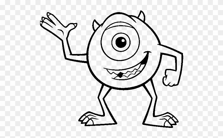 Mike And Sully Coloring Pages Demon Aliens Coloring Clipart