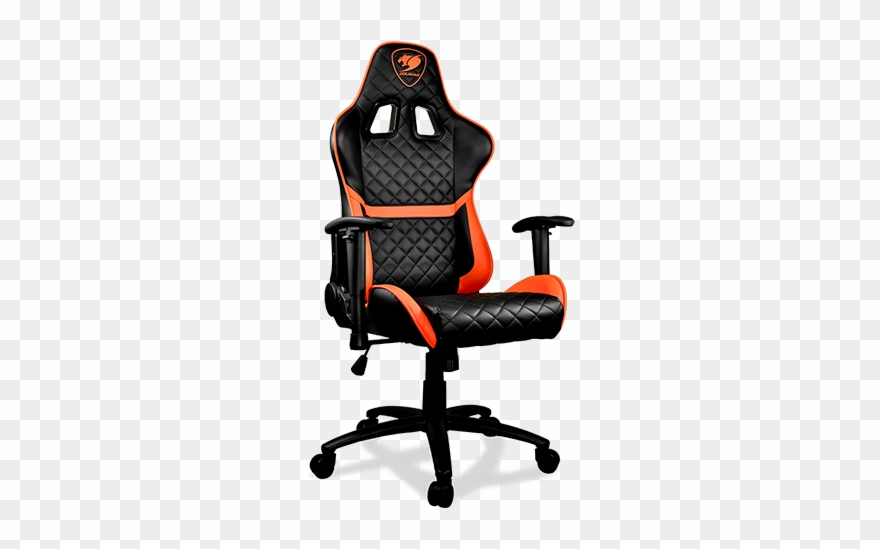 Cougar Armor Orange Gaming Chair Clipart