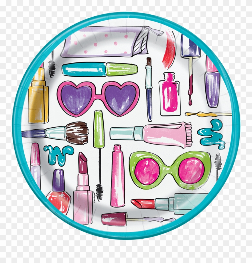 Paptallerkener - Make Up - 22 Cm - 8 Styk Clipart