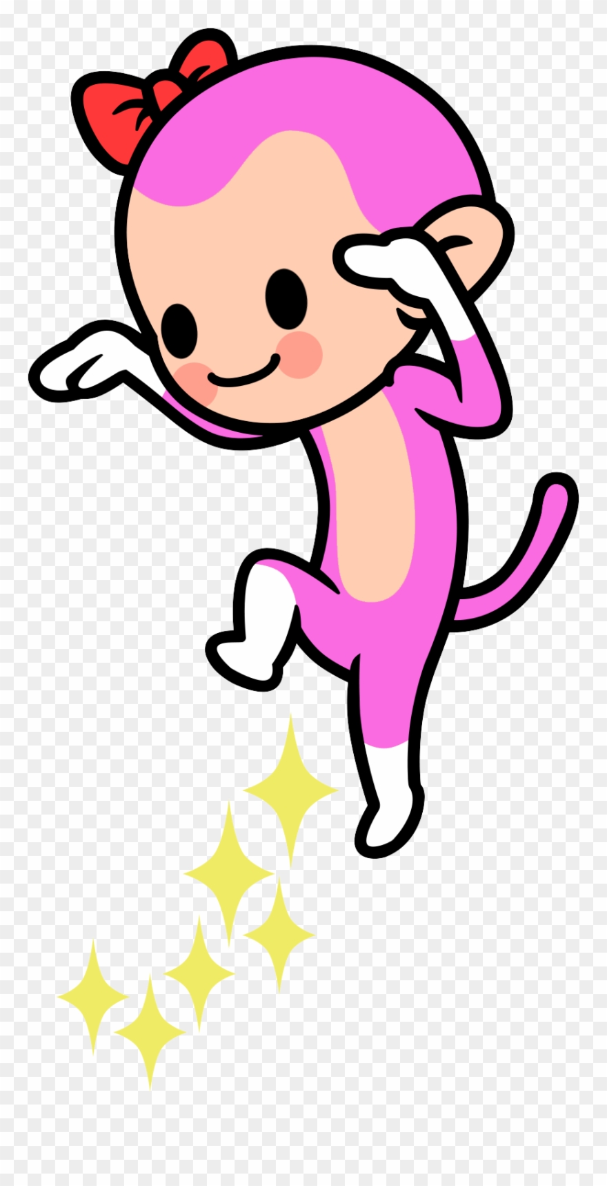 Female Acrobatic Monkey Clipart