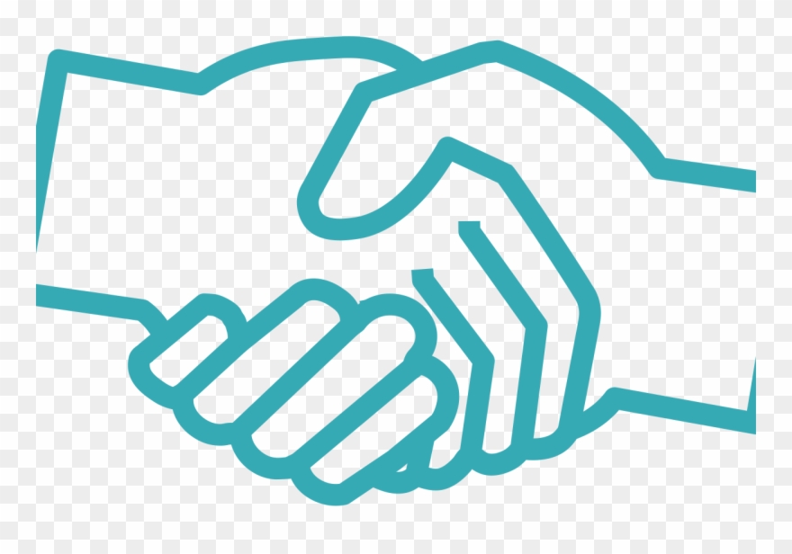 Graphic Free Handshake Clipart Line Art - Png Download