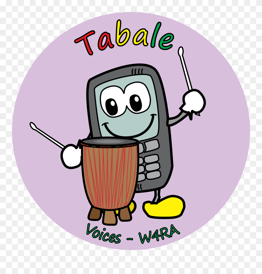 Mouriba Playing The Tabale, Malian Drum Clipart