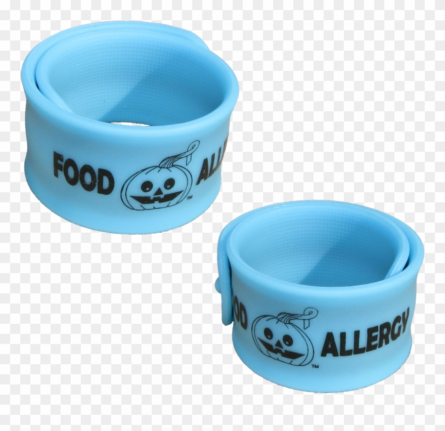 Teal Pumpkin Glow In The Dark Food Allergy Slap Bracelet Clipart