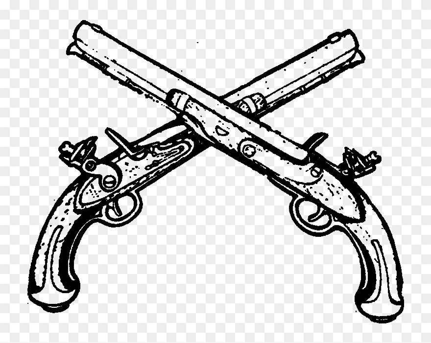 Pistol Clipart Civil War - Png Download