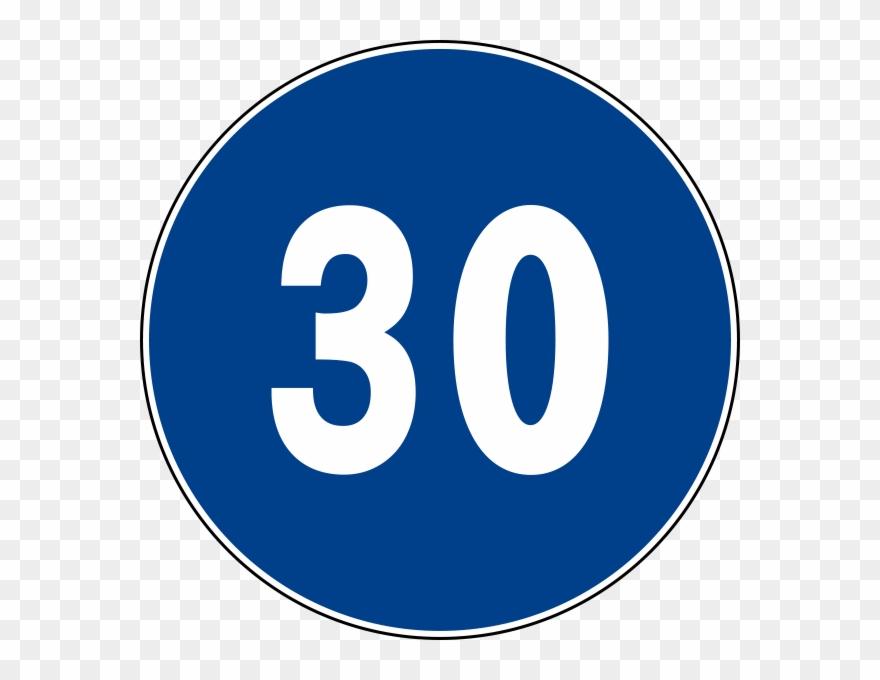 Minimum Speed Signs Are Solid Blue Circles With White Clipart