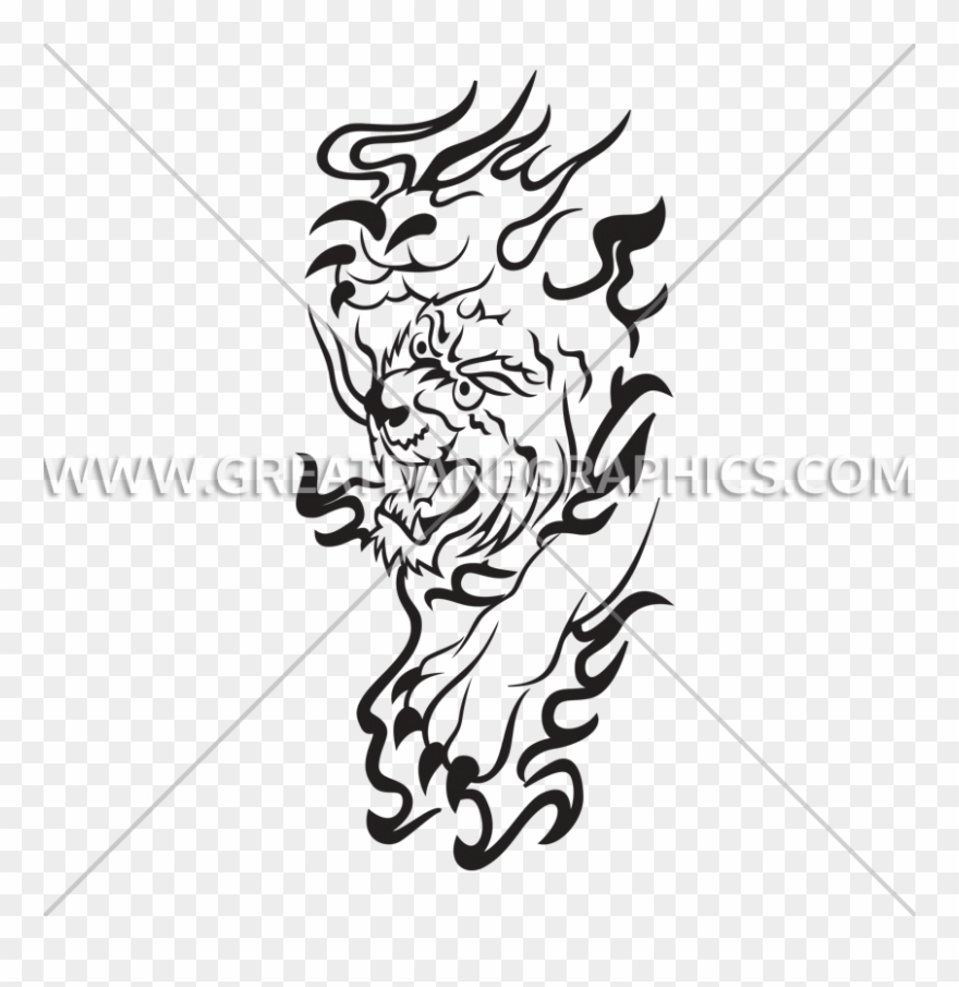 Drawing Chinese Tiger Clipart