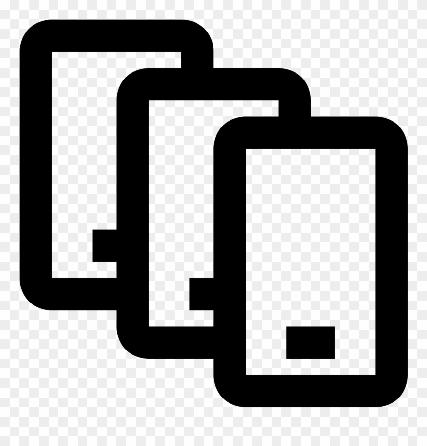 Clip Art Black And White Download Mehrere Smartphones - Png Download