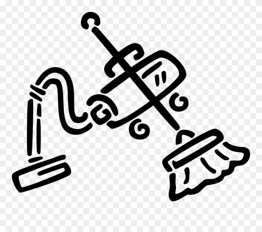 Vector Illustration Of Household Cleaning Tools Vacuum Clipart