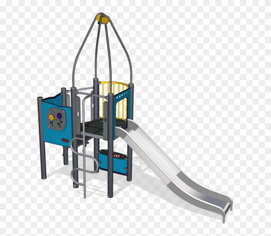 Multi Deck Play Tower, Steel Posts, St - Playground Slide Clipart
