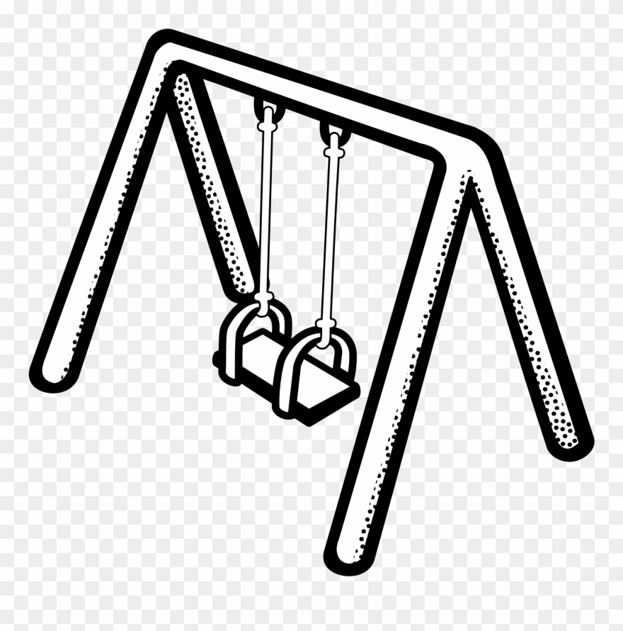 Clipart - Swing Clipart Black And White - Png Download
