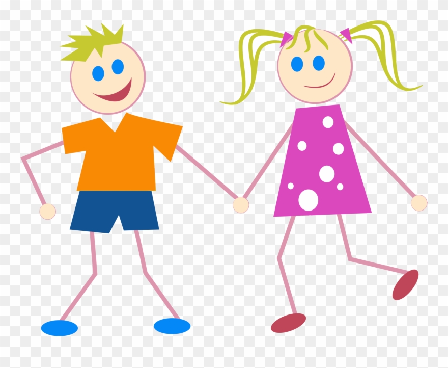 Banner Black And White Library Playground Clipart Figure - Stick Figure Kids - Png Download