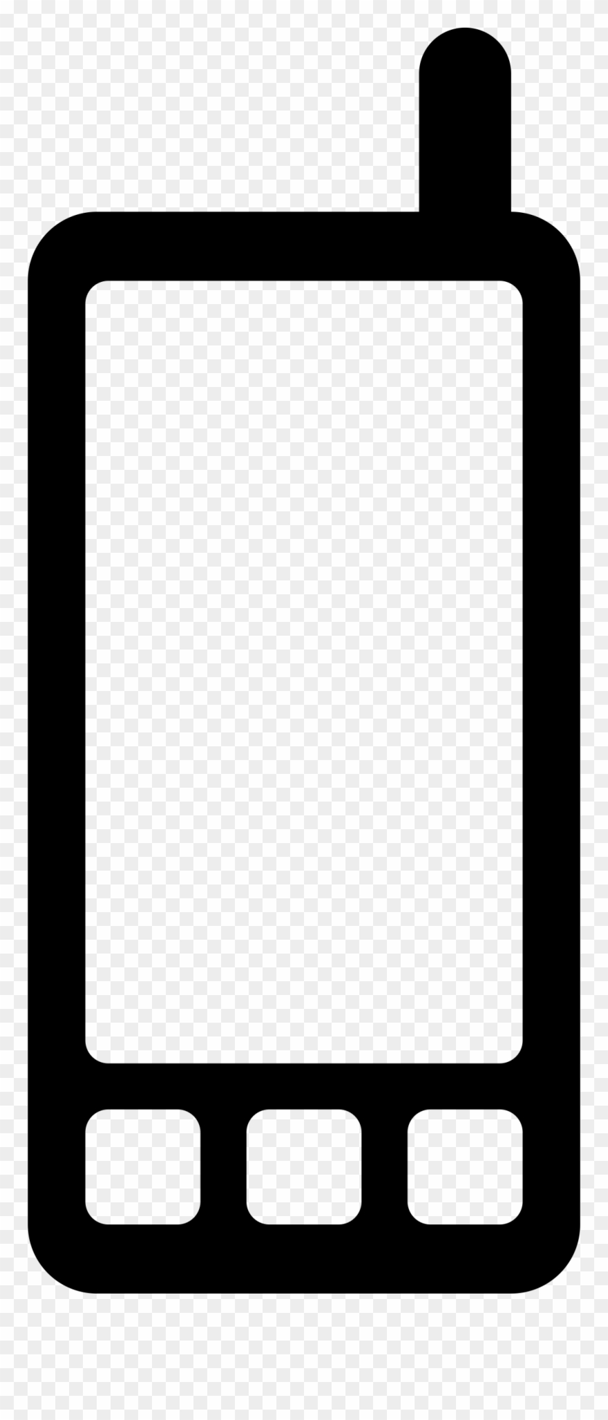Download Clipart Transparent Download Plain White Clip - Png Mobile Icon Black