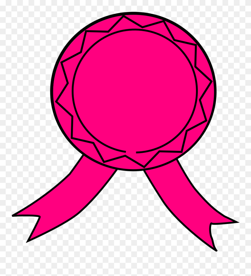 Pink Ribbon Clip Art - Pink Award Ribbon Png Transparent Png
