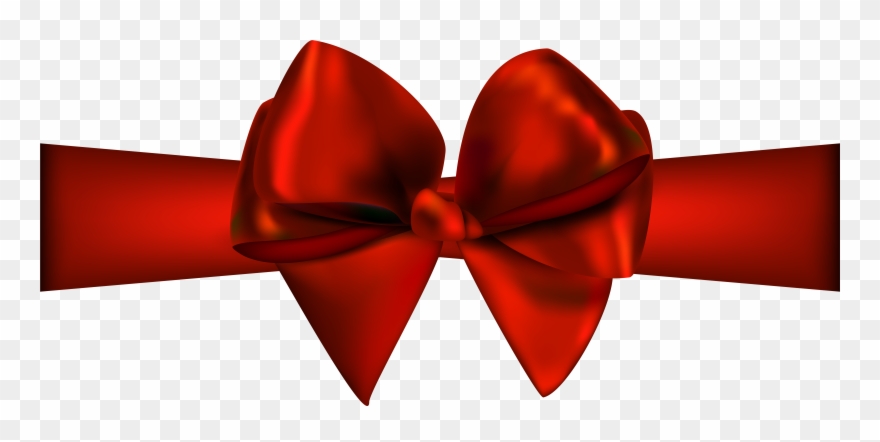 Red Ribbon With Bow Png Clip Art - Transparent Background Red Ribbon Bow
