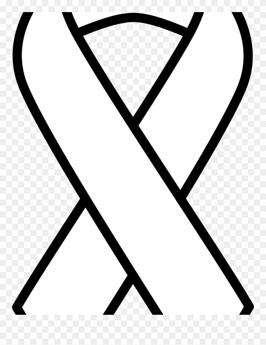 Breast Cancer Awareness Coloring Pages Cancer Ribbon - Outline Breast Cancer Ribbon Clipart