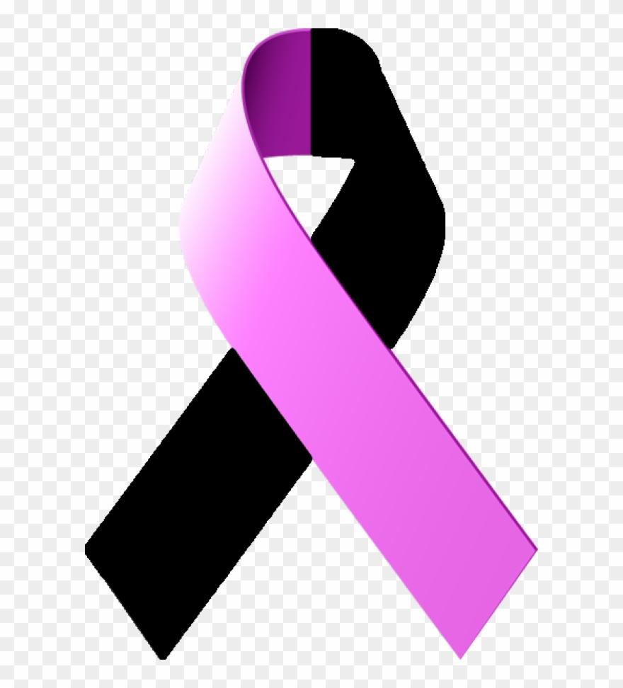 Free Black Cancer Ribbon Clip Art - Png Download