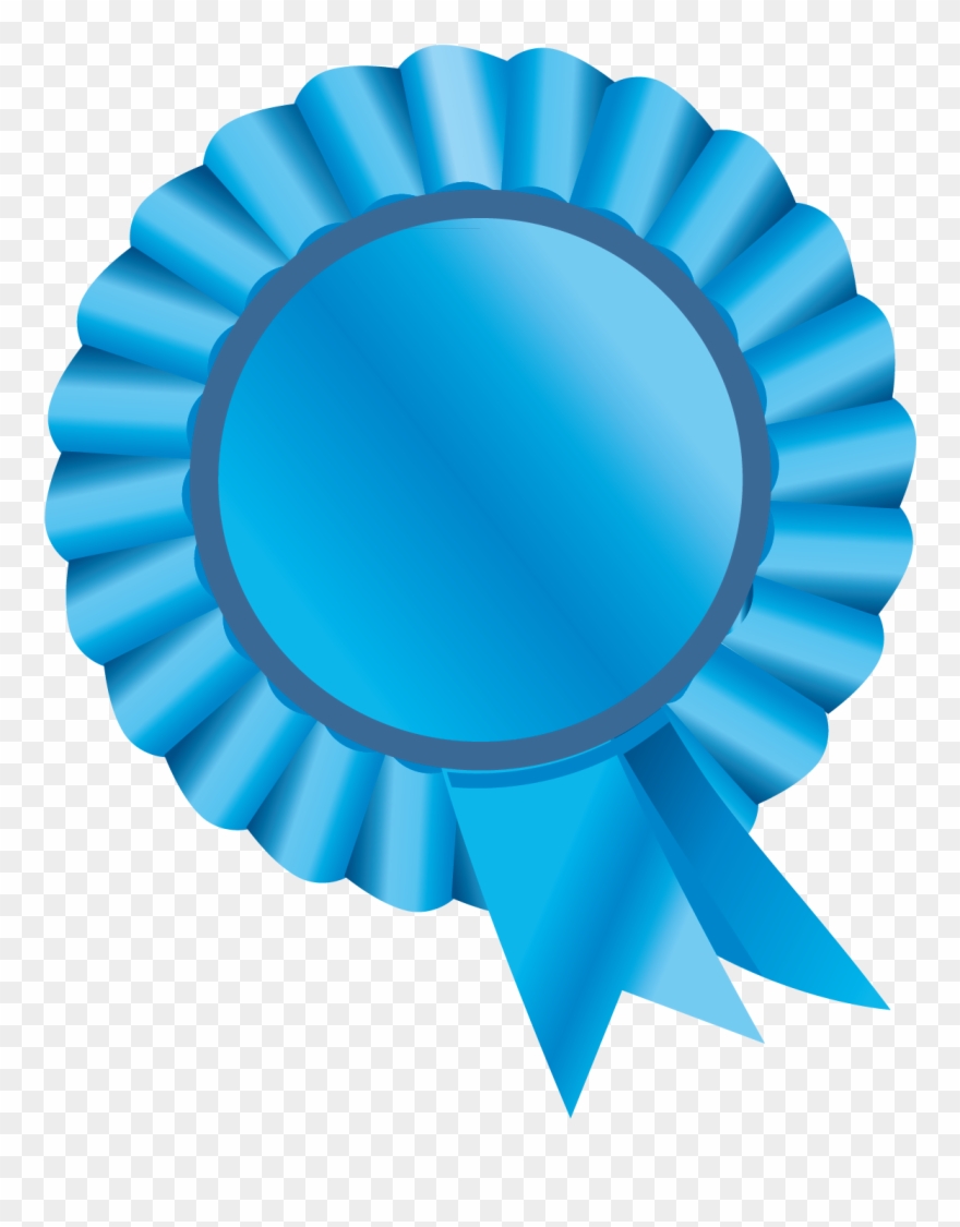 Rosette Ribbon Blue Clipart Picture - Rosettes And Ribbons - Png Download