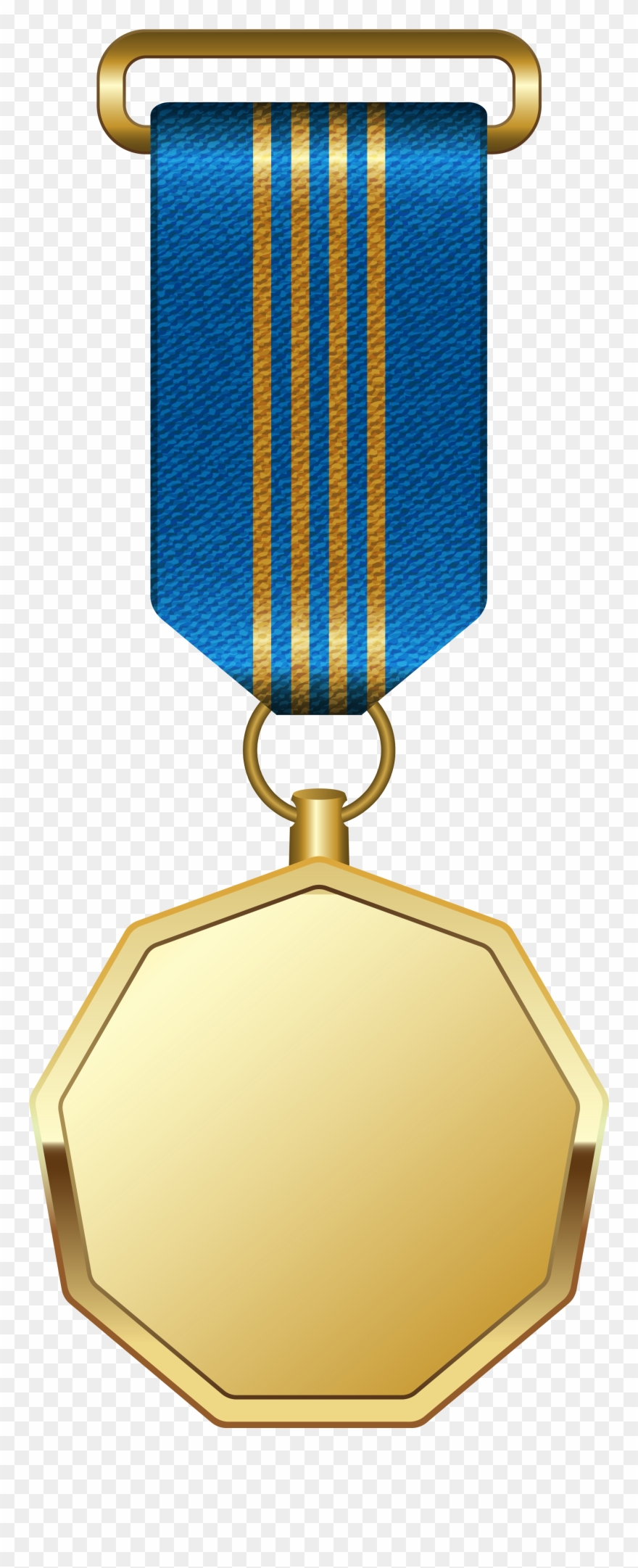 Gold Medal With Blue Ribbon Png Clipart Picture Gallery - Medal With Ribbon Png Transparent Png