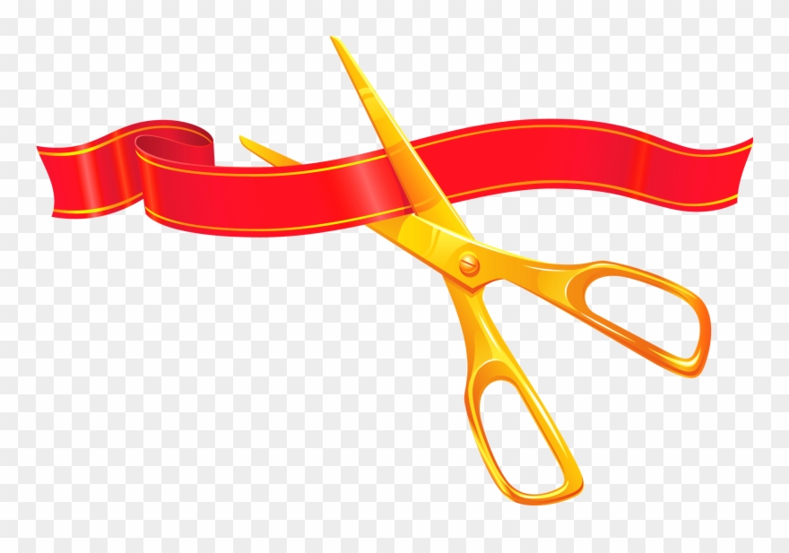 Ribbon Clipart, School Clipart, First Day Of School, - Ribbon And Scissors Vector - Png Download