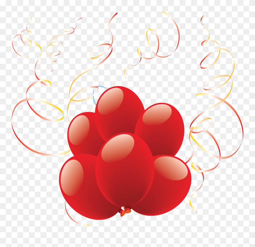 Black Balloon Images - Red Balloons Png Transparent Clipart