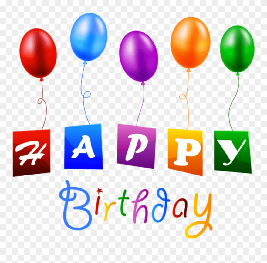 Happy Birthday With Balloons Png Clipart Image Happy Transparent Png