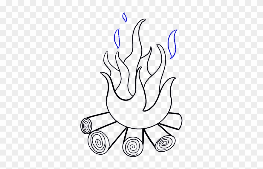 How To Draw Fire - Drawing Clipart