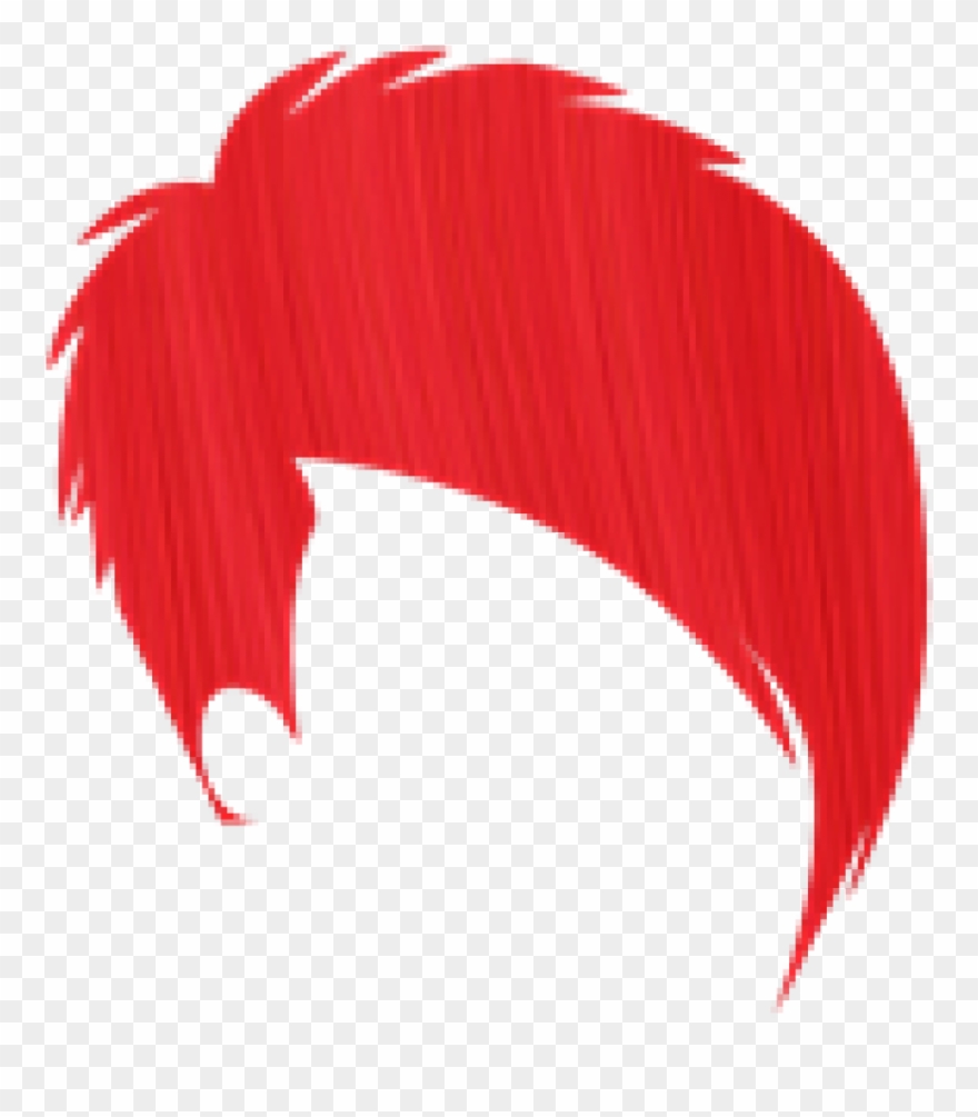 Red Hair Clipart Fire - Hair Crazy Color Png Transparent Png