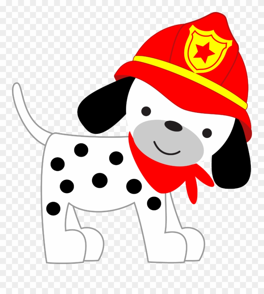 Bombeiros E Polícia - Dalmatian Fire Dog Clipart - Png Download