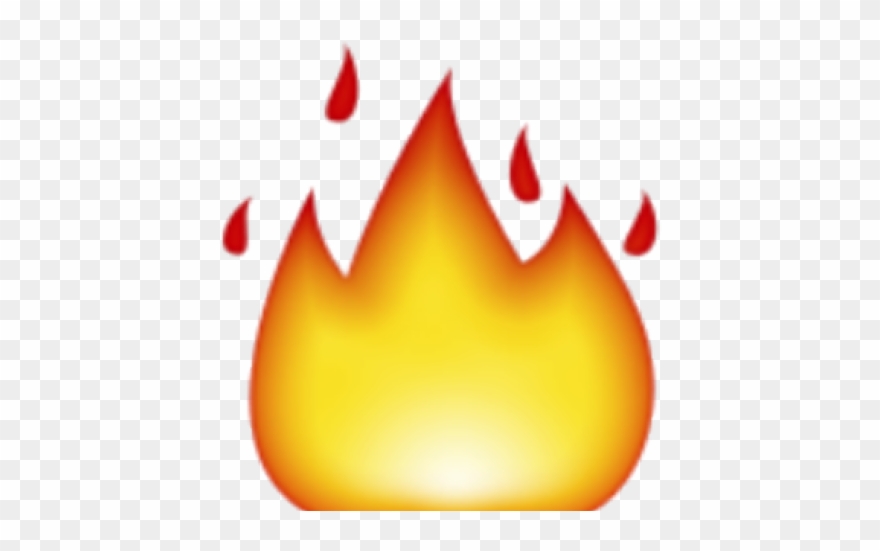 Flame Clipart Fire - Fire Emoji Transparent Background - Png Download