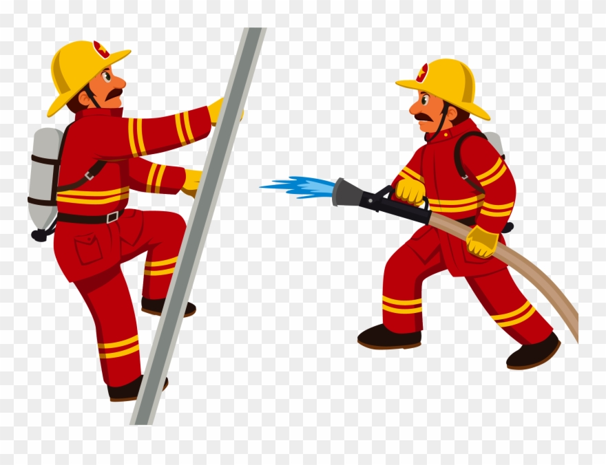 Freeuse Library Cartoon Fire Department Clip - Fire Fighter Clipart Png Transparent Png