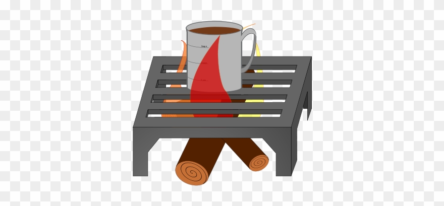 Free Coffee Cup Over Fire Grate - Drink Clipart