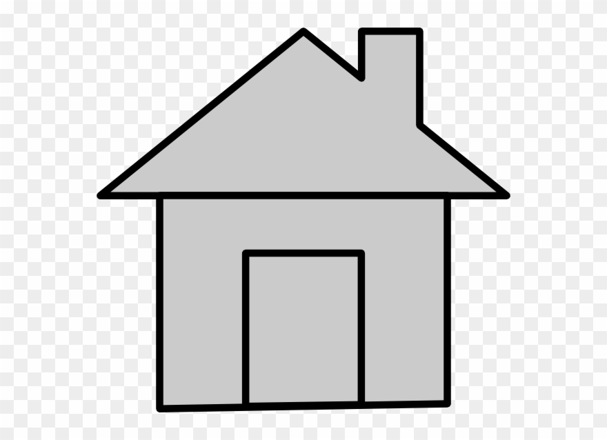 Small Gray House Cartoon Clipart