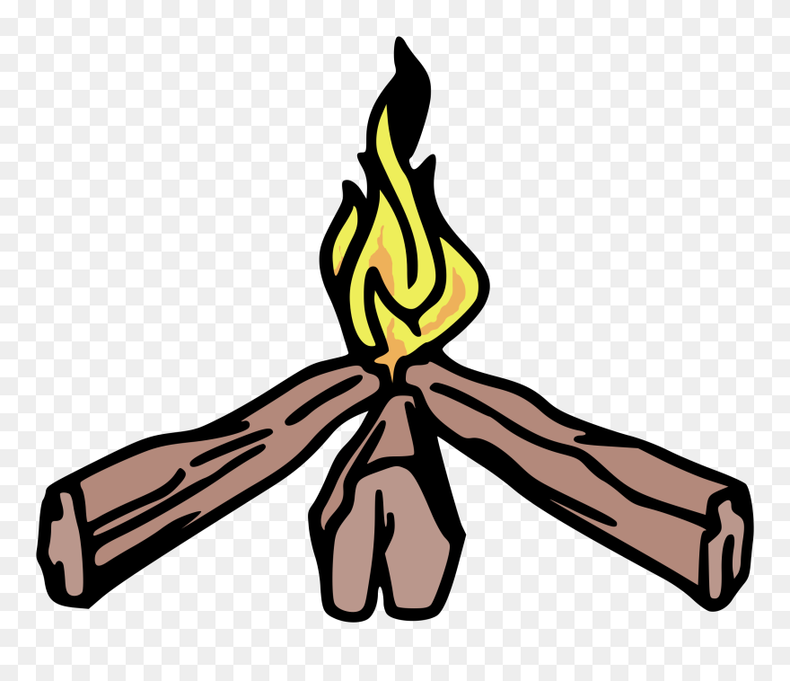 Campfire Camping Firewood Tinder - Firewood Clip Art - Png Download