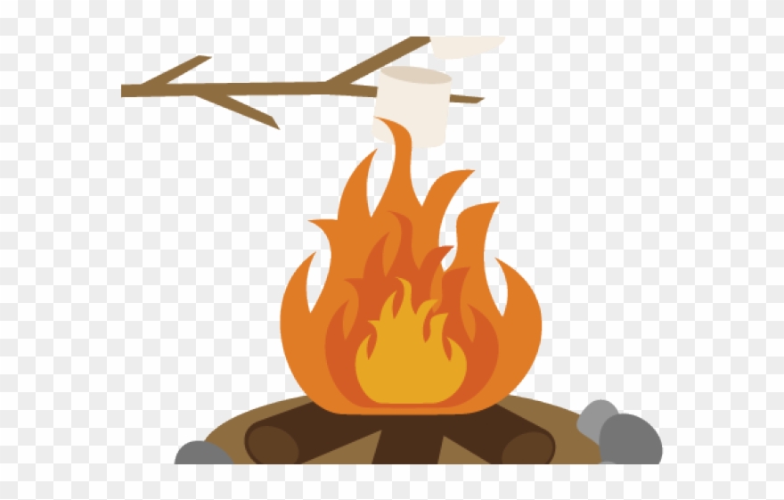 Campfire With Marshmallows Clipart - Png Download