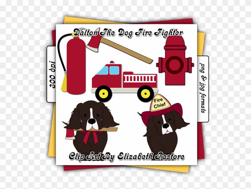 Firefighter Dog Clip Art Consist Of Images - Firefighter - Png Download